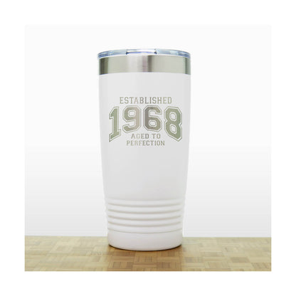 Aged to Perfection Birthday Stainless Steel Tumbler 20oz – Engraved Insulated Travel Mug, Custom Age Tumbler, Personalized Double Wall Vacuum Coffee Cup with Lid