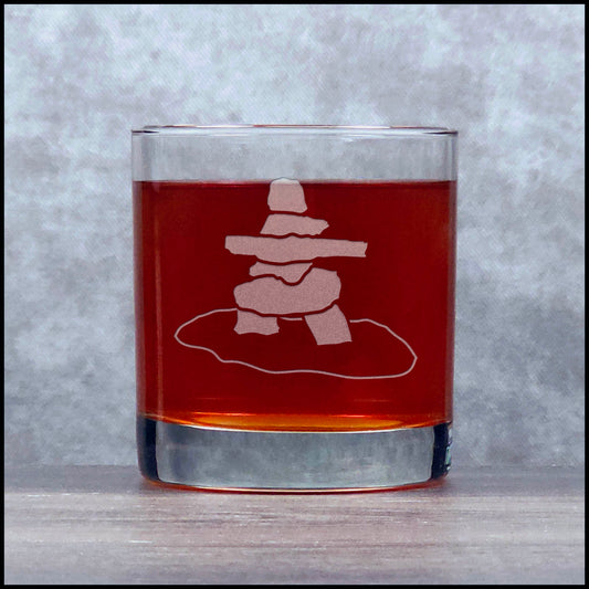 Inuksuk 11oz Whisky Glass - Copyright Hues in Glass
