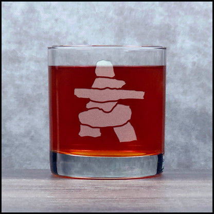 Inuksuk No Base 11oz Whisky Glass - Copyright Hues in Glass