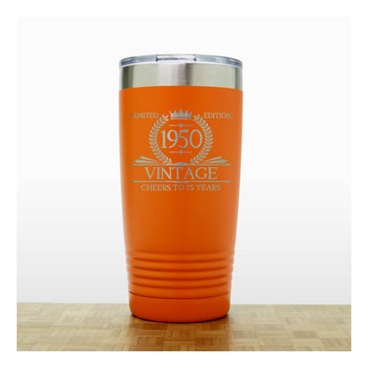 Vintage Aged to Perfection 20oz Stainless Steel Tumbler – Engraved Insulated Travel Mug