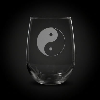 Clear glass with engraved fish design and 'Matthew' text with a black background