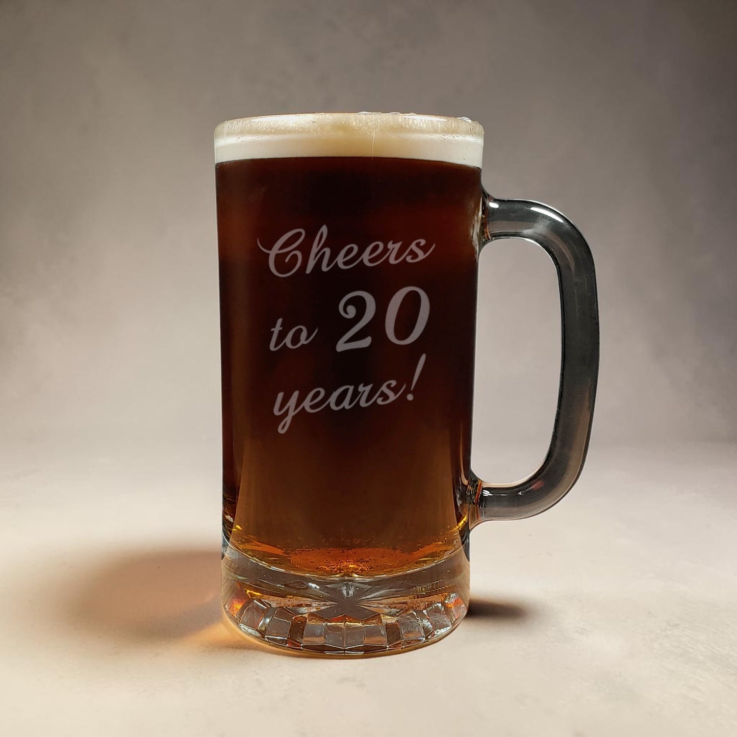 "Cheers To" Birthday 16oz Beer Glass - Personalized Milestone Pint Glass - Age Birthday Gift