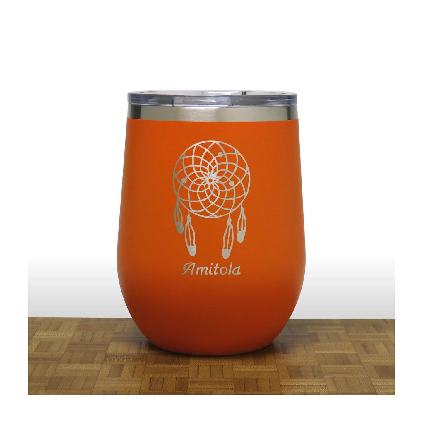 Dreamcatcher 12oz Insulated Wine Tumbler - Laser Engraved