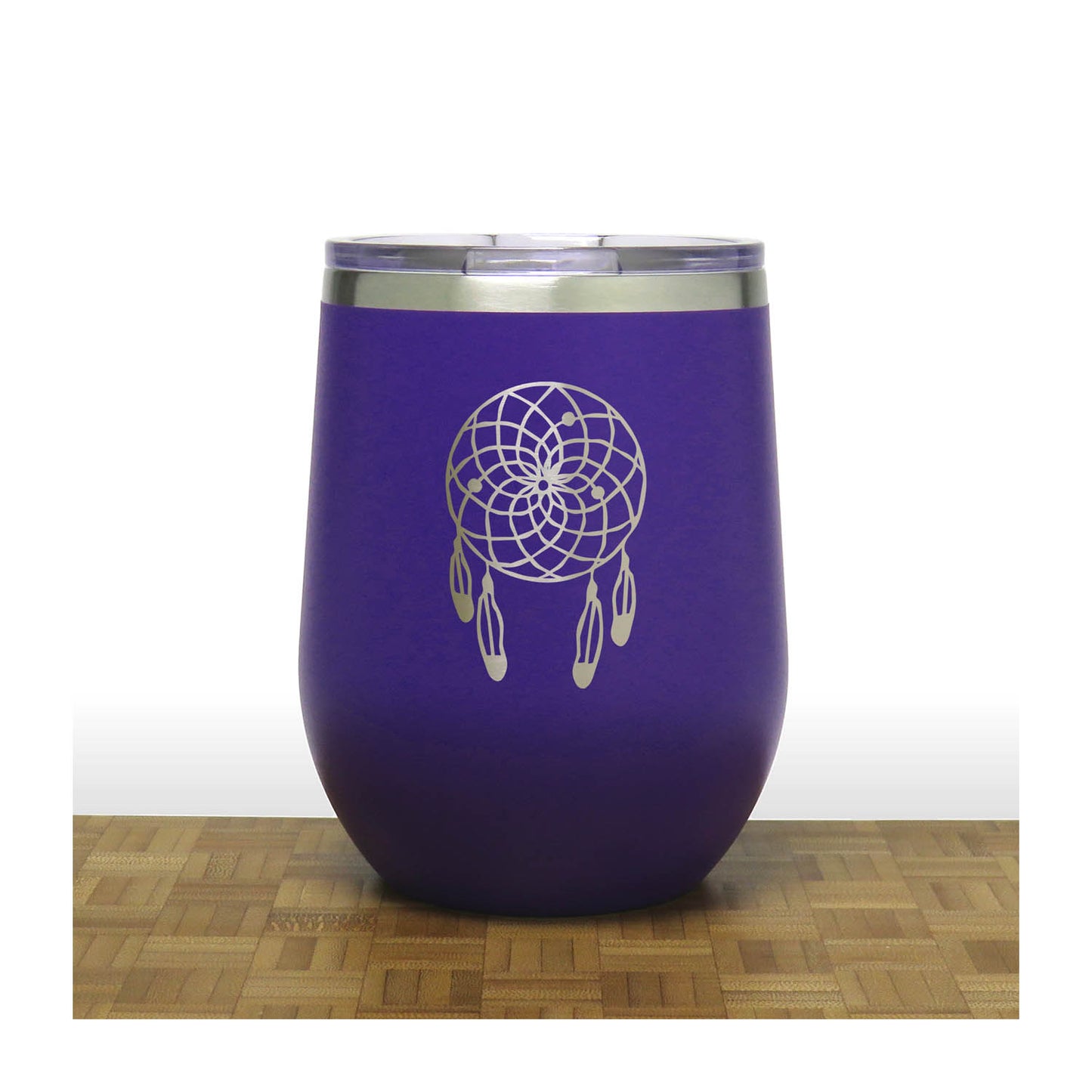 Dreamcatcher 12oz Insulated Wine Tumbler - Laser Engraved