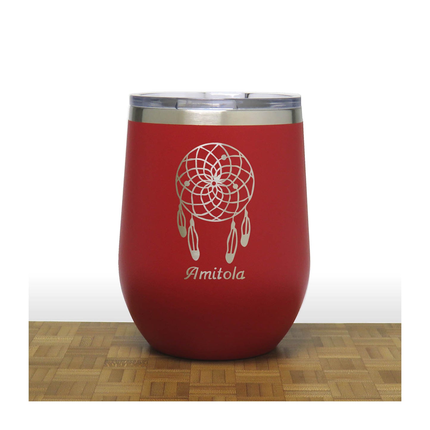 Dreamcatcher 12oz Insulated Wine Tumbler - Laser Engraved