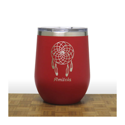 Dreamcatcher 12oz Insulated Wine Tumbler - Laser Engraved