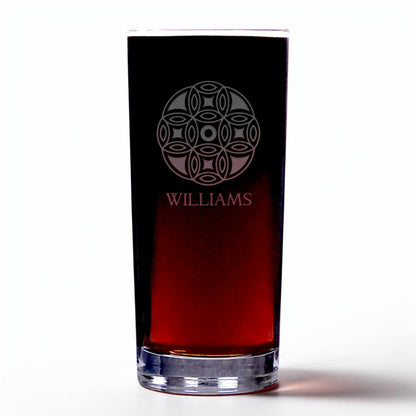 Mandala 15oz Cooler Glass - Deep Sand Etched Handmade Tumbler