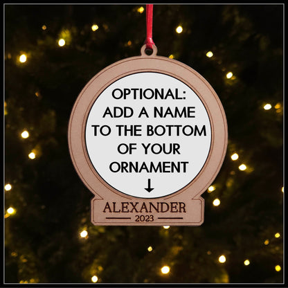 Leaping Reindeer Christmas Tree Ornament with Optional Personalization