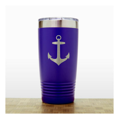 Anchor Engraved 20oz Insulated Travel Tumbler – Personalized Stainless Steel Nautical Gift