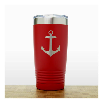 Anchor Engraved 20oz Insulated Travel Tumbler – Personalized Stainless Steel Nautical Gift