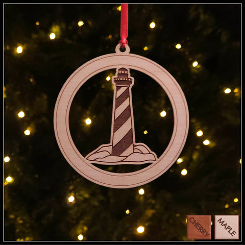 Lighthouse Christmas Tree Ornament with Personalization Option available