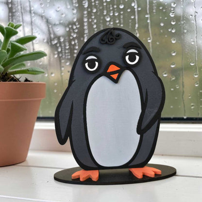DIY Paintable Kit - Penguin – Unfinished - Animal Shelf Sitter Craft for Kids & Adults