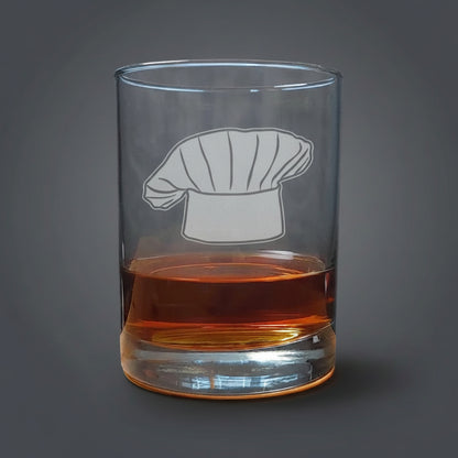 Etched Baker 13oz Whiskey Glass – Personalized Gift for Chefs & Bakers
