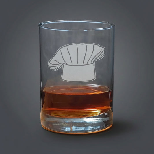 Etched Baker 13oz Whiskey Glass – Personalized Gift for Chefs & Bakers