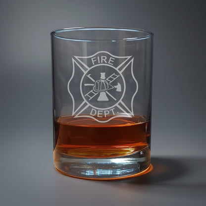 Fire Department Etched Whiskey Glass – A Timeless Gift for First Responders