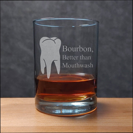 13oz Whiskey Glass with an etched image excavator - Copyright Hues in Glass