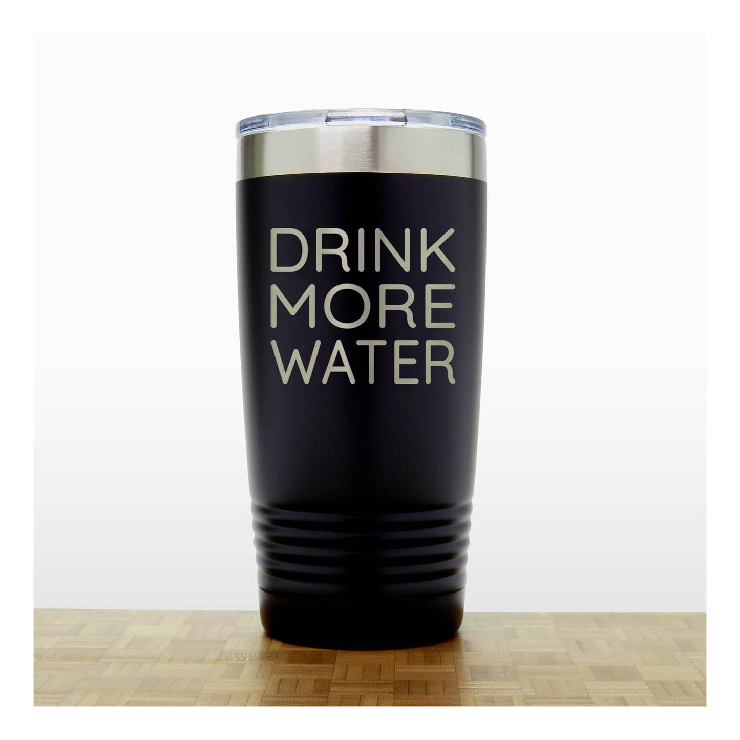 20oz Motivational Insulated Tumbler – “Drink More Water” - Inspirational Quote Gift