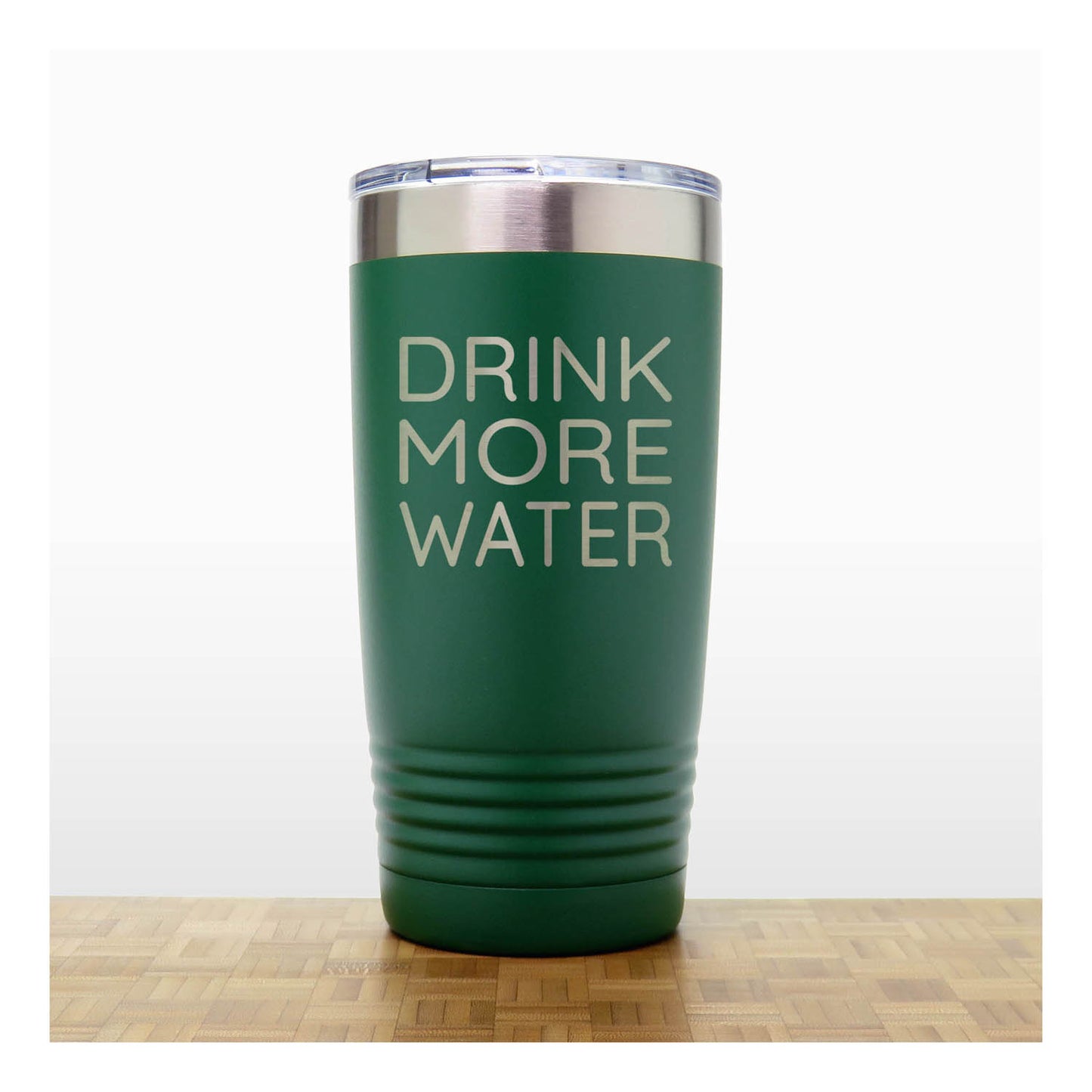 20oz Motivational Insulated Tumbler – “Drink More Water” - Inspirational Quote Gift