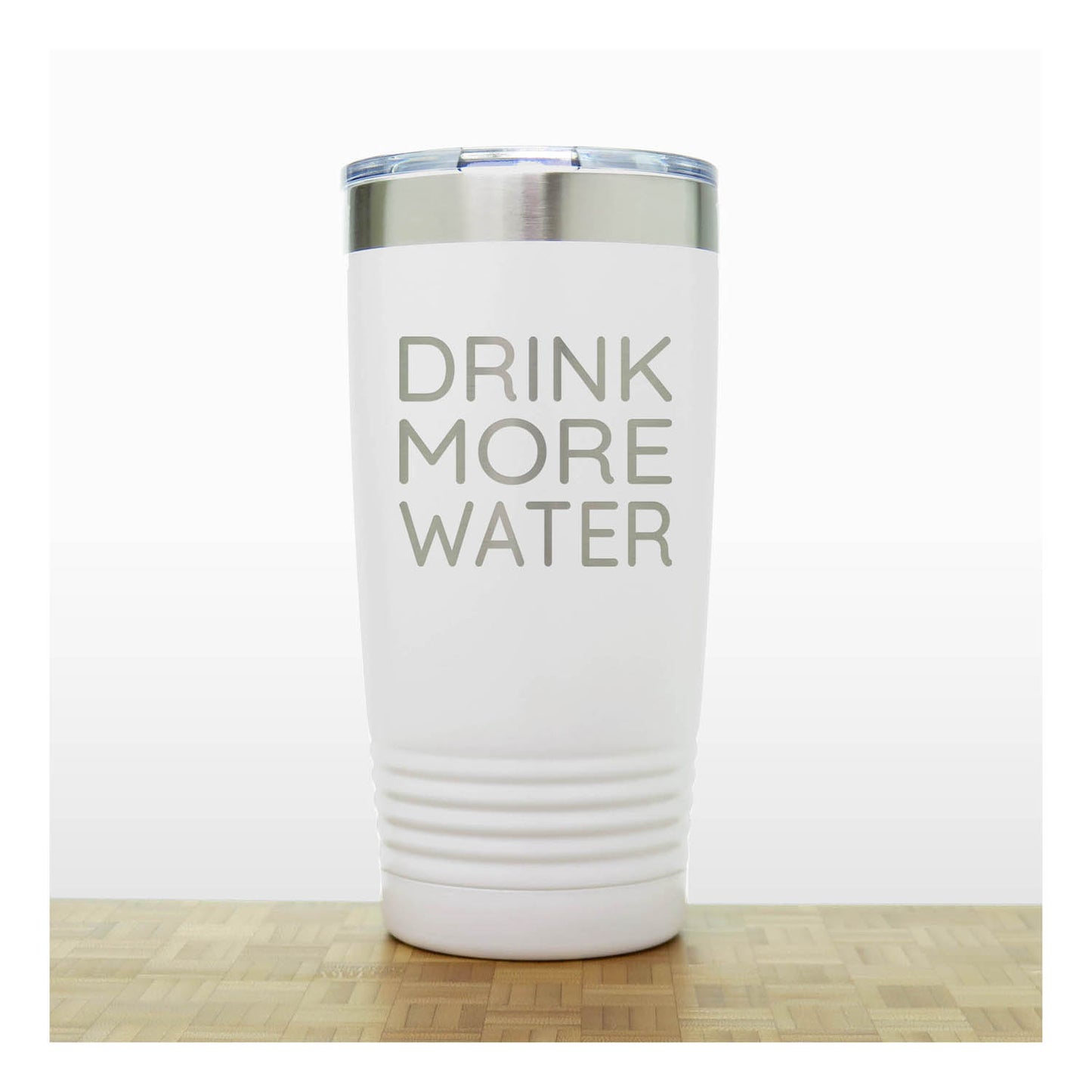 20oz Motivational Insulated Tumbler – “Drink More Water” - Inspirational Quote Gift