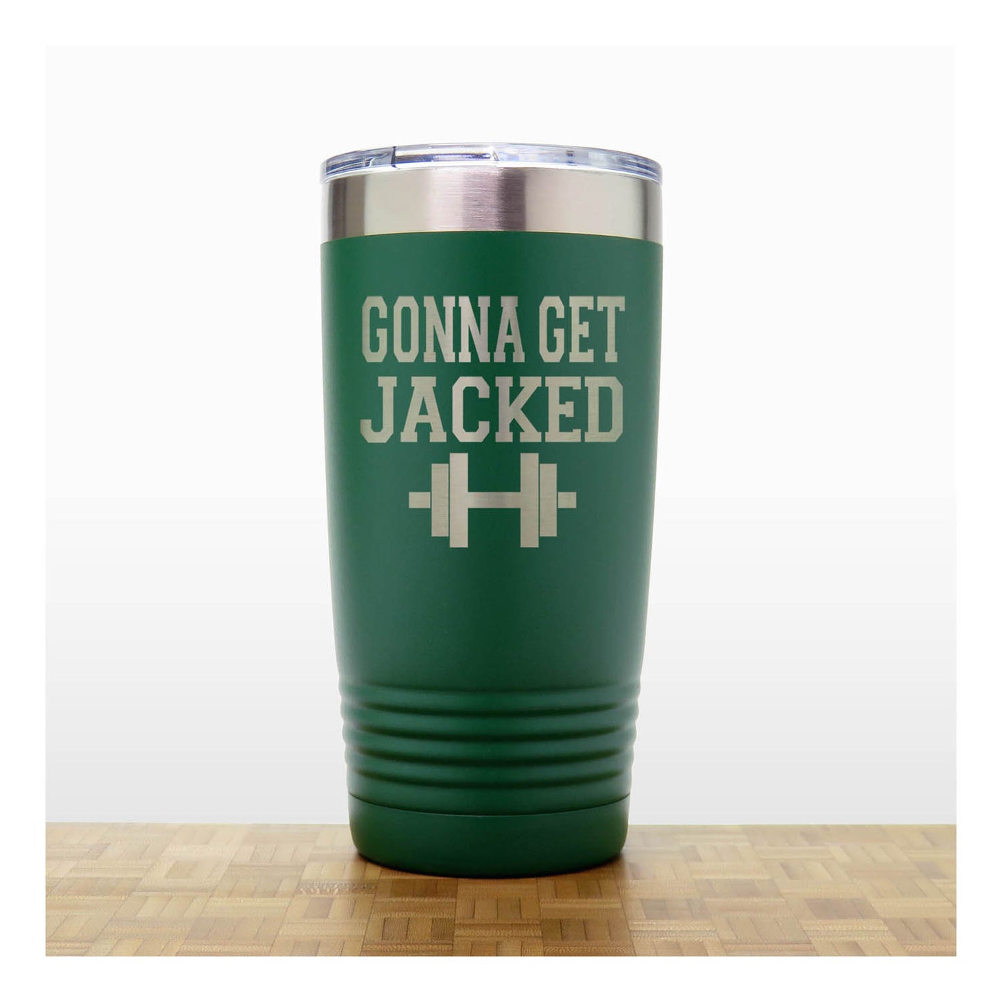 20oz Motivational Insulated Tumbler – “Gonna Get Jacked” - Inspirational Quote Gift