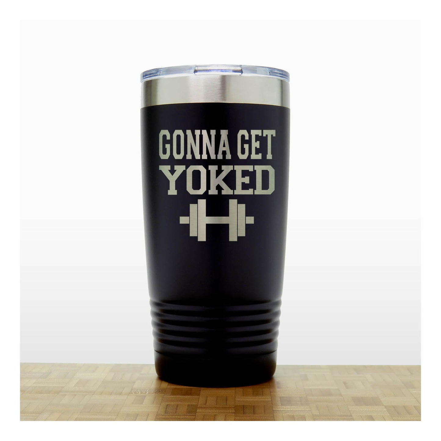 20oz Motivational Insulated Tumbler – “Gonna Get Yoked” - Inspirational Quote Gift
