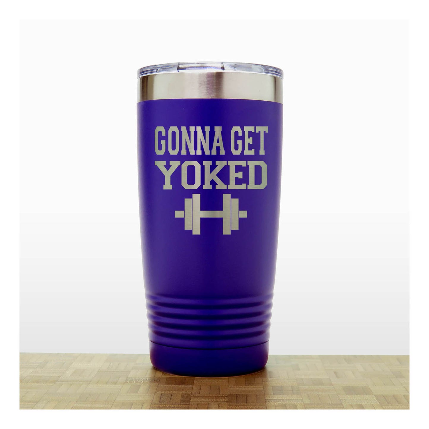 20oz Motivational Insulated Tumbler – “Gonna Get Yoked” - Inspirational Quote Gift