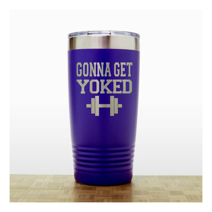 20oz Motivational Insulated Tumbler – “Gonna Get Yoked” - Inspirational Quote Gift