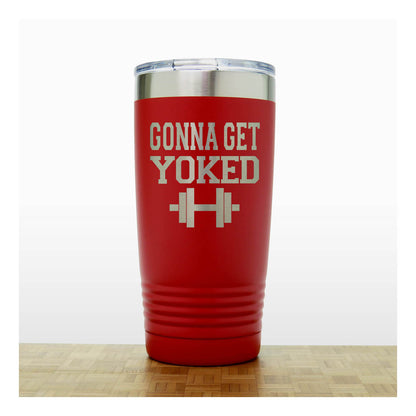 20oz Motivational Insulated Tumbler – “Gonna Get Yoked” - Inspirational Quote Gift