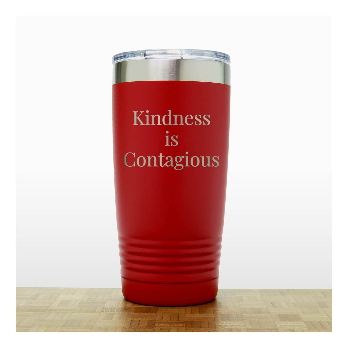 20oz Motivational Insulated Tumbler – “Kindness Is Contagious ” - Inspirational Quote Gift