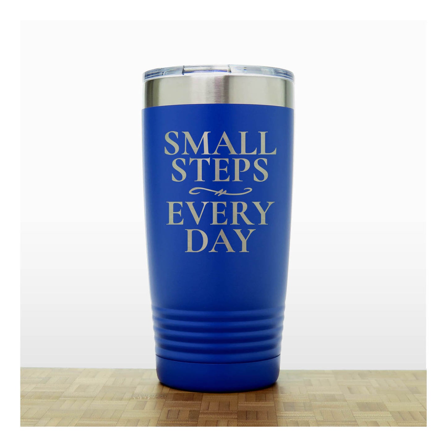 20oz Motivational Insulated Tumbler – “Small Steps Every Day” - Inspirational Quote Gift