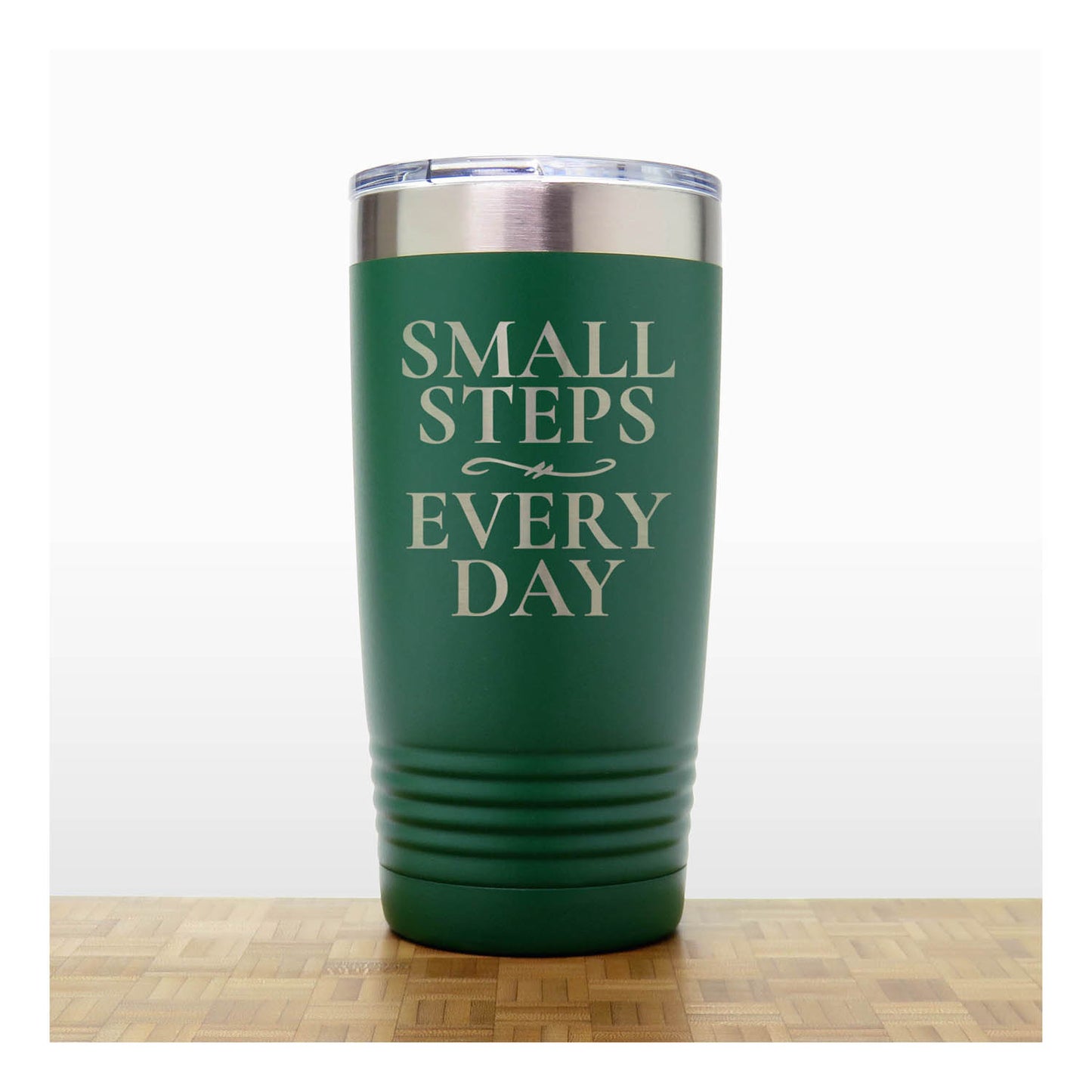 20oz Motivational Insulated Tumbler – “Small Steps Every Day” - Inspirational Quote Gift
