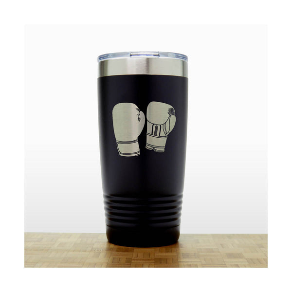 Black - Boxing  Insulated Tumbler - 20 oz Insulated Tumbler - Copyright Hues in Glass