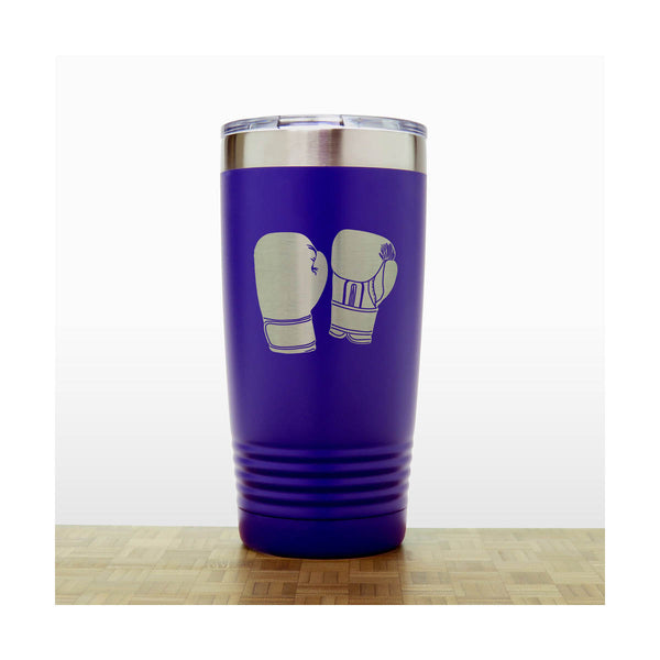 Purple - Boxing  Insulated Tumbler - 20 oz Insulated Tumbler - Copyright Hues in Glass