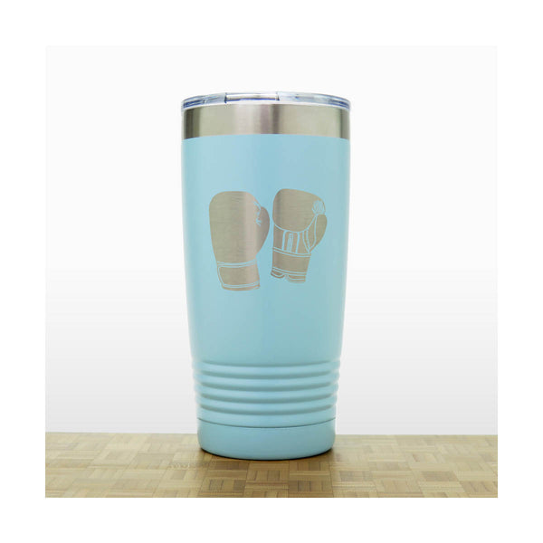 Teal - Boxing  Insulated Tumbler - 20 oz Insulated Tumbler - Copyright Hues in Glass