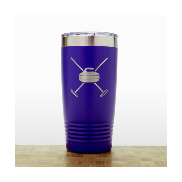 Purple - Curling Insulated Tumbler - 20 oz Insulated Tumbler - Copyright Hues in Glass