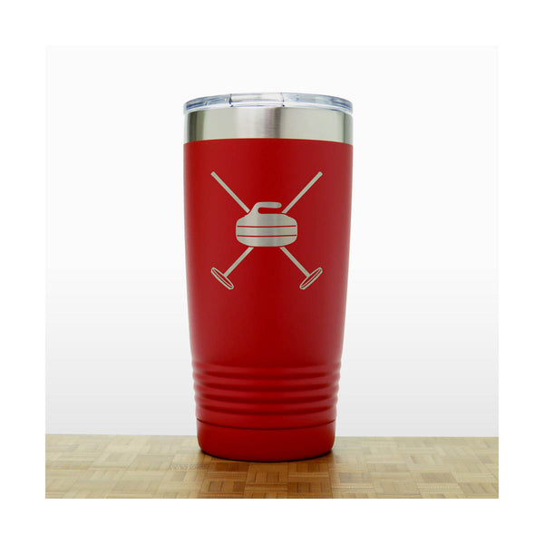Red - Curling Insulated Tumbler - 20 oz Insulated Tumbler - Copyright Hues in Glass