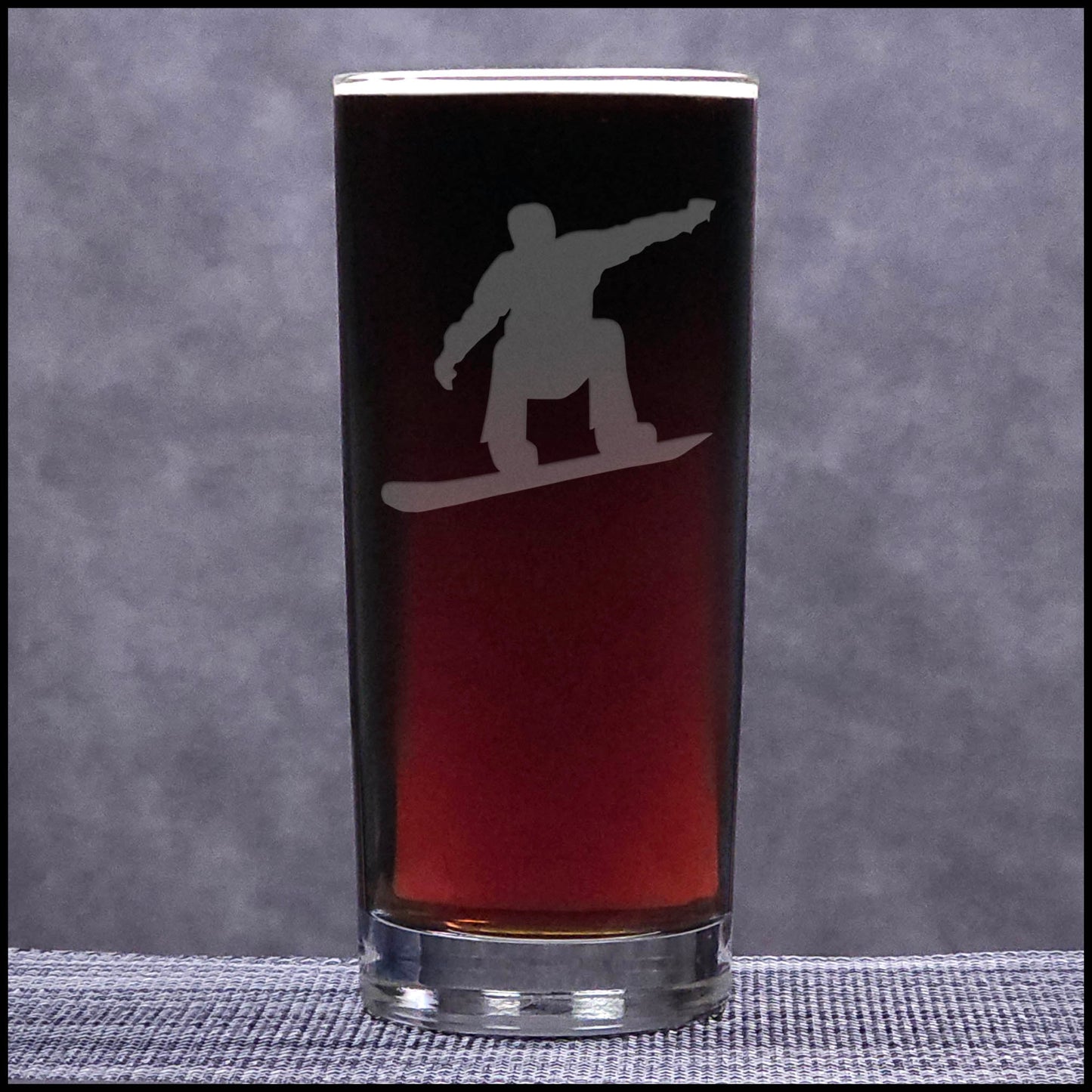 Snowboarder 15oz Etched Cooler Glass - Cocktail & Water Glass
