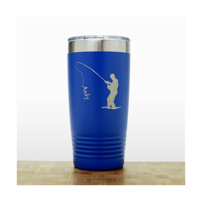 Fly Fishing Engraved Insulated 20oz Travel Mug - Fisherman Gift - Stainless Steel Tumbler
