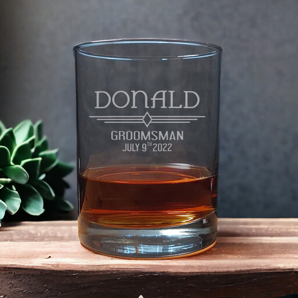 Groomsman 13oz Whiskey Glass - Copyright Hues in Glass