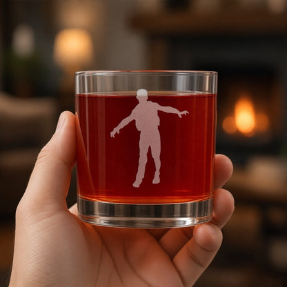 Zombie 11oz Whiskey Glass for Halloween and Horror Fans