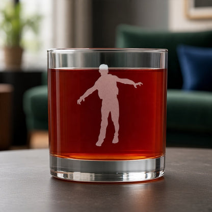 Zombie 11oz Whiskey Glass for Halloween and Horror Fans