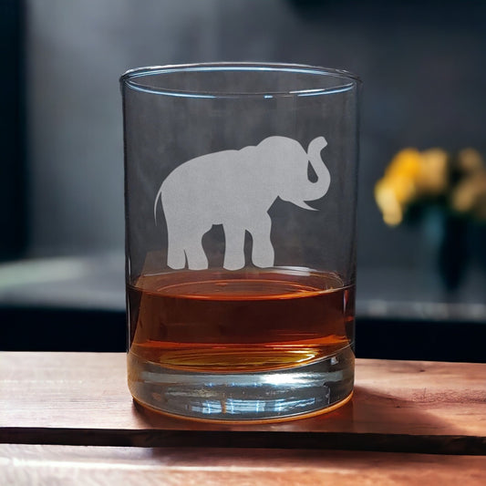 Baby Elephant 13 oz Whisky Glass - Copyright Hues in Glass