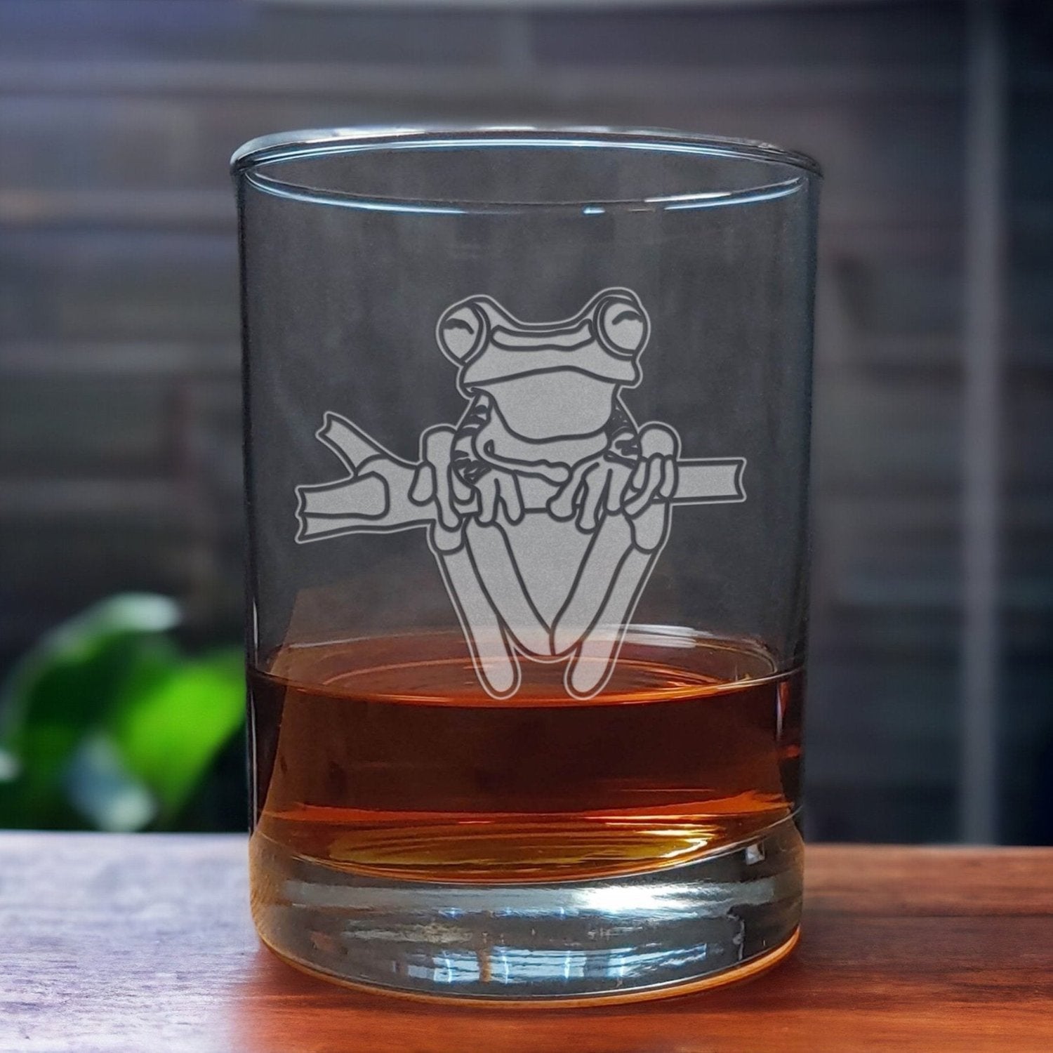Tree Frog 13oz Whiskey Glass - Copyright Hues in Glass