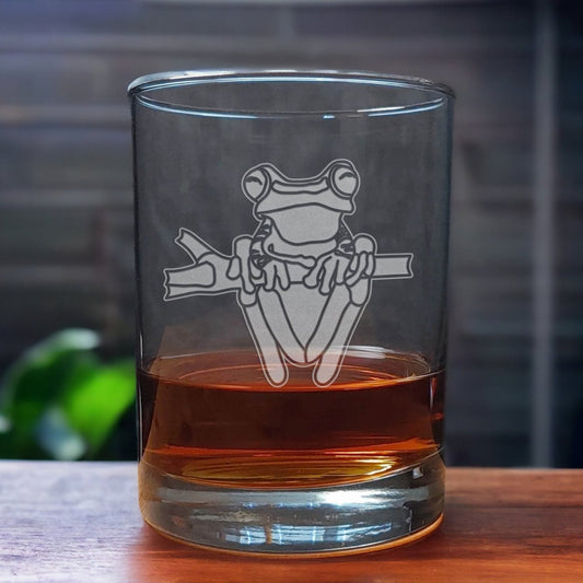 Tree Frog 13oz Whiskey Glass - Copyright Hues in Glass