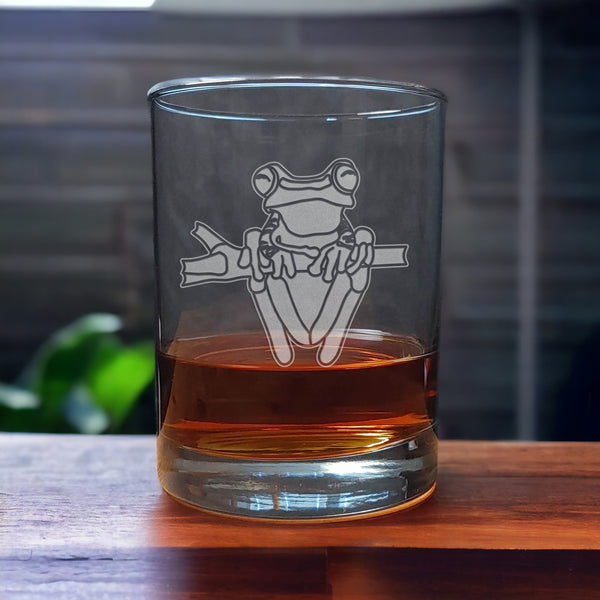 Tree Frog 13oz Whiskey Glass - Copyright Hues in Glass