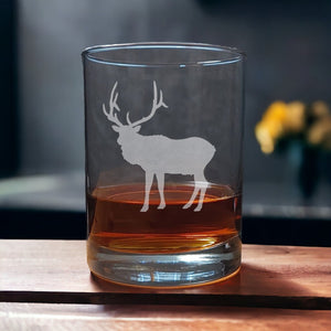 Elk 13 oz Whiskey Glass - Copyright Hues in Glass