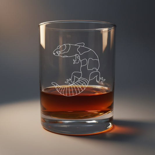 Gecko 13oz Engraved Whiskey Glass - Design 2