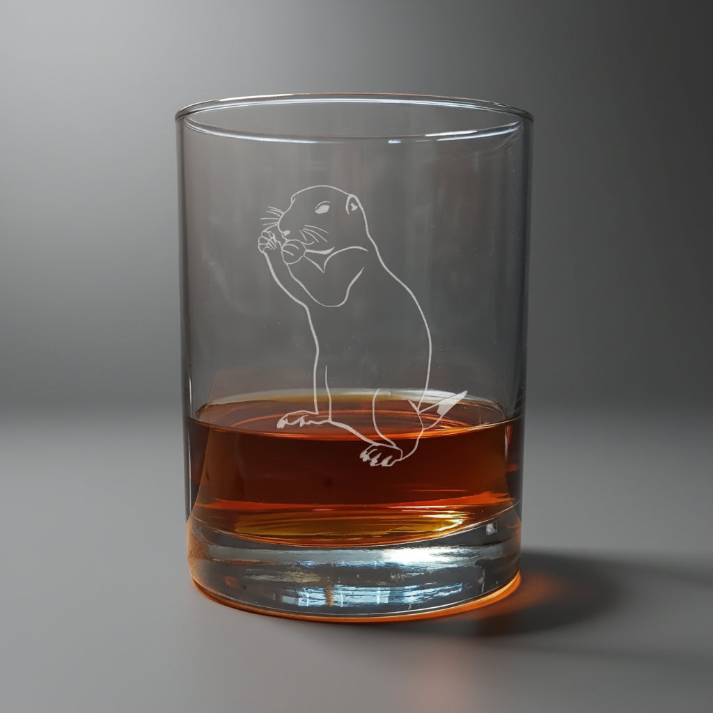 Gopher 13oz Engraved Whiskey Glass - Animal Personalized Gift