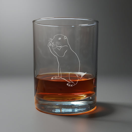 Gopher 13oz Engraved Whiskey Glass - Animal Personalized Gift