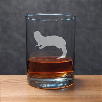Otter Whiskey Glass 13oz – Sandblasted Etched Animal Gift